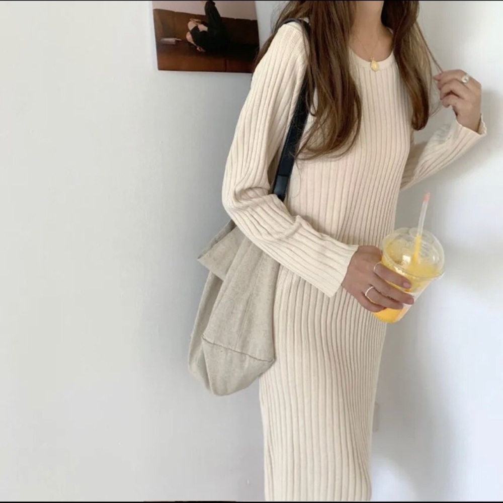 Oversized Ribbed Mini Dress